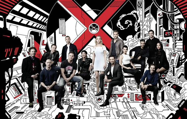 《X战警》《死侍》主创集体合影