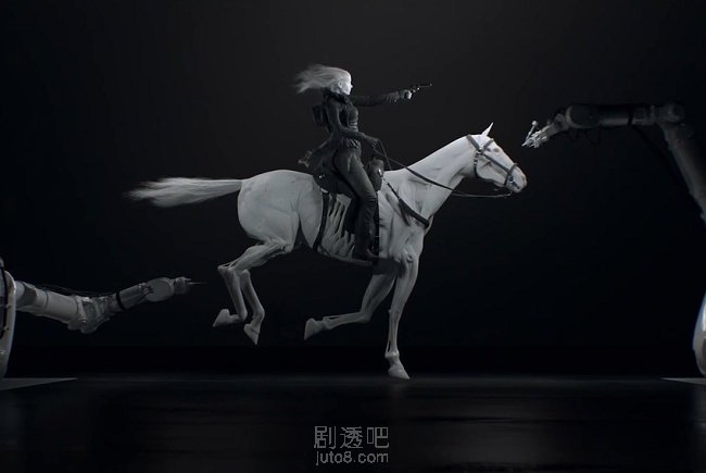 制造完成的骑在马背上的骑士